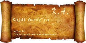 Kajdi Auróra névjegykártya